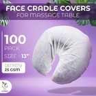 Disposable Massage Table Face Cradle Covers Soft White 100 Count 13 In
