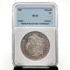 1891-p Morgan Silver Dollar       1 Us Coin High Grade     90  Silver  W  Video