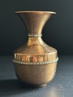 Vtg Hand Hammered Copper Persian Middle Eastern Hand Tooled Metal Vase 4 75   