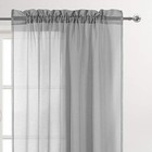  Sheer Curtains Semi Transparent Voile Rod Pocket 52 w X 45 l  pack Of 2  Grey
