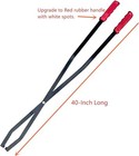40-inch Fire Log Tongs Firewood Grabber wrought Iron Large Fire Pit Tool Outd   