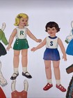 Vintage Original Paper Dolls Doll R Has 4 Dresses Doll S Has 3 Dresses