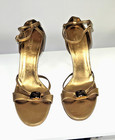 Authentic Gucci Crystal Broche Gold Sandal 40c  us 9 5 