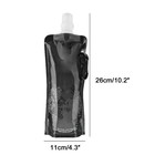 2-pack 12oz Folding Water Bottles With Hanging Hook For Outdoor Sports Travel Us