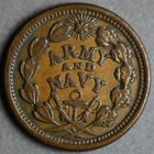 1863 2207 325a Patriotic Civil War Token Vf R-5  army   Navy 