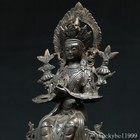 12  Old Antique Tibet Tibetan Buddhism Temple Bronze Maitreya Bodhisattva Statue