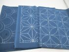 Starter Set Naska Sashiko Kit Cut Cloth Navy 3pcs With Needle Thread Thimble