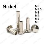 Nickeled Steel Oval Head Semi Tubular Rivets M2 M2 5 M3 M4 M5 M6