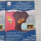 Lot Of 9 Avery T Shirt Transfers Printable Heat Iron Paper For Dark Fabrics Diy