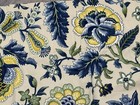 Waverly-imperial Dress blue-scalloped Valance-lined-51 X 17-blue green Florals-
