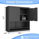 Metal Garage Wall Cabinets  Wall Mount Storage Cabinet With Doors And Shelf