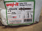 Box Of 10 Large 7x3 4  Wej-it Wedge Anchor Bolts Atg3470 Galvanized Nuts Washers