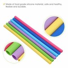 10 Silicone Drinking Reusable Straws With Bag  6 Bend 4 Straight