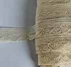 Yardage Antique Trim Valenciennes Insertion Lace Edging 10 Yards A17