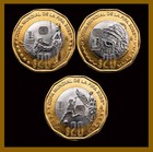 Mexico  20 Pesos  3 Coin Set  5 Lots  2026 Fifa World Cup Mundial Mint Unc