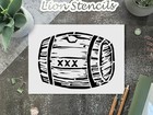 Whiskey Barrel Large Stencil Reusable Mylar Template  Vintage Distillery