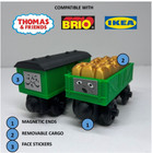 Wooden Railway Compatible Cargo   Box Car Train  Custom Made Thomas   Friends Bl