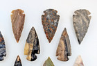 14 Piece Collection 2  Spearheads - Arrowheads - Hand Knapped Agate jasper