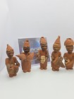 Vintage Lot Of 9 Hand Carved Wooden African Art  Folk Art  Tribal Figurines