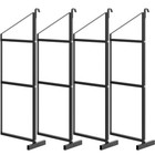 4 Pack Heavy-duty Shipping Container 60  h  X 22  d   Adjustable 3-tier Shelves
