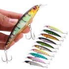 Lot 10pcs Kinds Of Fishing Lures Crankbaits Hooks Minnow Baits Tackle Crank