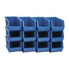 12 Pack Quantum Storage Qus240 Blue Ultra Stack   Hang Bins 8-1 4 x14-3 4  X7 