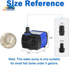 Small Fountain Pump  80 Gph Submersible Water Pump For Aquarium Fish Tank  Outdo
