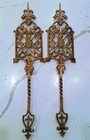 Brass Armorial Coat Of Arms Crest Emblem Shields Plaques Fireplace Heraldry Pair