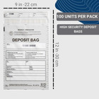 Clear Plastic Deposit Bags 9 x12    Secure Bank Deposits  Cash Handling Or Safe