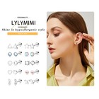 Surgical Stainless Steel Hypoallergenic Flat Back Stud Earrings For Women Men Cz