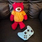 First   Main Red Tender Teddy Plush Bear Stuffed Toy With Yellow T- Shirt