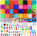 Kids  Rubber Band Bracelet Making Kit With 2800  Loom Bands 30 Colors Beads