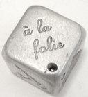 1950 s Un Peu A La Folie Je T aime Beacoup Heart 4 Leaf Clover Cube Keychain Fob