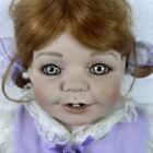 Elite Dolls 26    Cassie Blue Dress Green Eyes Pigtails With Teddy Bear 83 1000