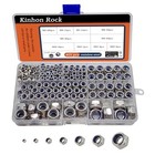 401pcs M3-m12 Metric Nylon Insert Lock Nuts 304 Stainless Steel Din 985 Kit