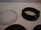 Lot Of 9 Assorted Camera Lens Caps Plus Hood And Filter Case Canon Minolta