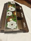 Vintage Wooden Mail Organizer Key Holder Bills Letters Misc Floral Wall Rack