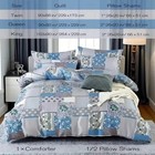 King Comforter Set 3 Piece Soft Microfiber All Season Farmhouse Bedding Quilted
