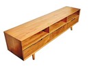 71    Solid Teak Media Console Mid Century Modern Media Console Mcm Tv Stand Cred