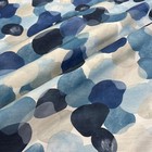 Navy Blue Fabric Shower Curtain For Bathroom Cascading Water Splash Pattern Nwop