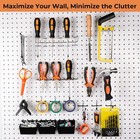 120pcs Pegboard Accessories Organizer Kit  Peg Board Hooks Assortment With Bins