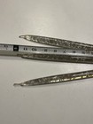 3-lucite Candles Clear W  Silver Flake 12  Vintage Mid Century Modern Decor