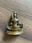 Chinese Bronze  Seated Bodhisattva  Antique From The Republic Of China Peri v001