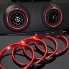  4pcs Aluminum Ac Outer Vent Outlet Ring Trim Compatible With Audi A3 S3 Red