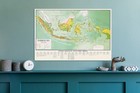 1964 Map Of Indonesia Indonesian History Cartography Decor Fine Art Print
