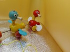 Fisher Price  777 Gabby Goofies 1956 Vintage Wooden Pull You Duck Family