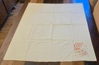 Set Of 5 Vtg Hand Embroidered Flour Sack Towels Chickens Apples Puppy Sweet Toot