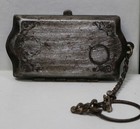 Vintage Antique  Powder Compact Floral Top With Silver Tone Buff Unmarked Case
