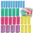Plastic Hair Rollers Set - 30pcs Heatless Snap-on Self-grip Curlers In 5 Sizes