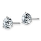 0 50 Ct Lab Grown Diamond Stud Earing For Women 925 Silver 14k White Gold Plated